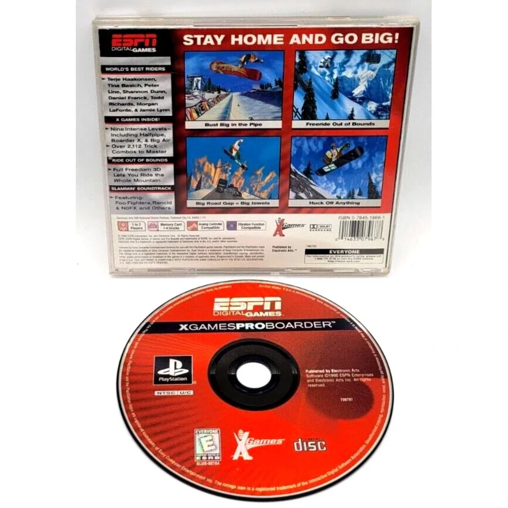 ESPN X GAMES PRO BOARDER‎ PS1 GAME CIB COMPLETE IN BOX SONY PLAYSTATION REGCARD